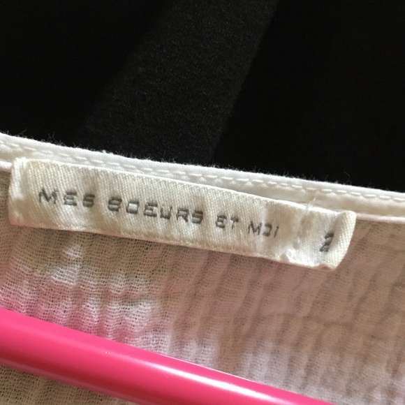 MES SOEURS ET MOI White Cotton Textured Short Sleeve Top O/S - Picture 5 of 6